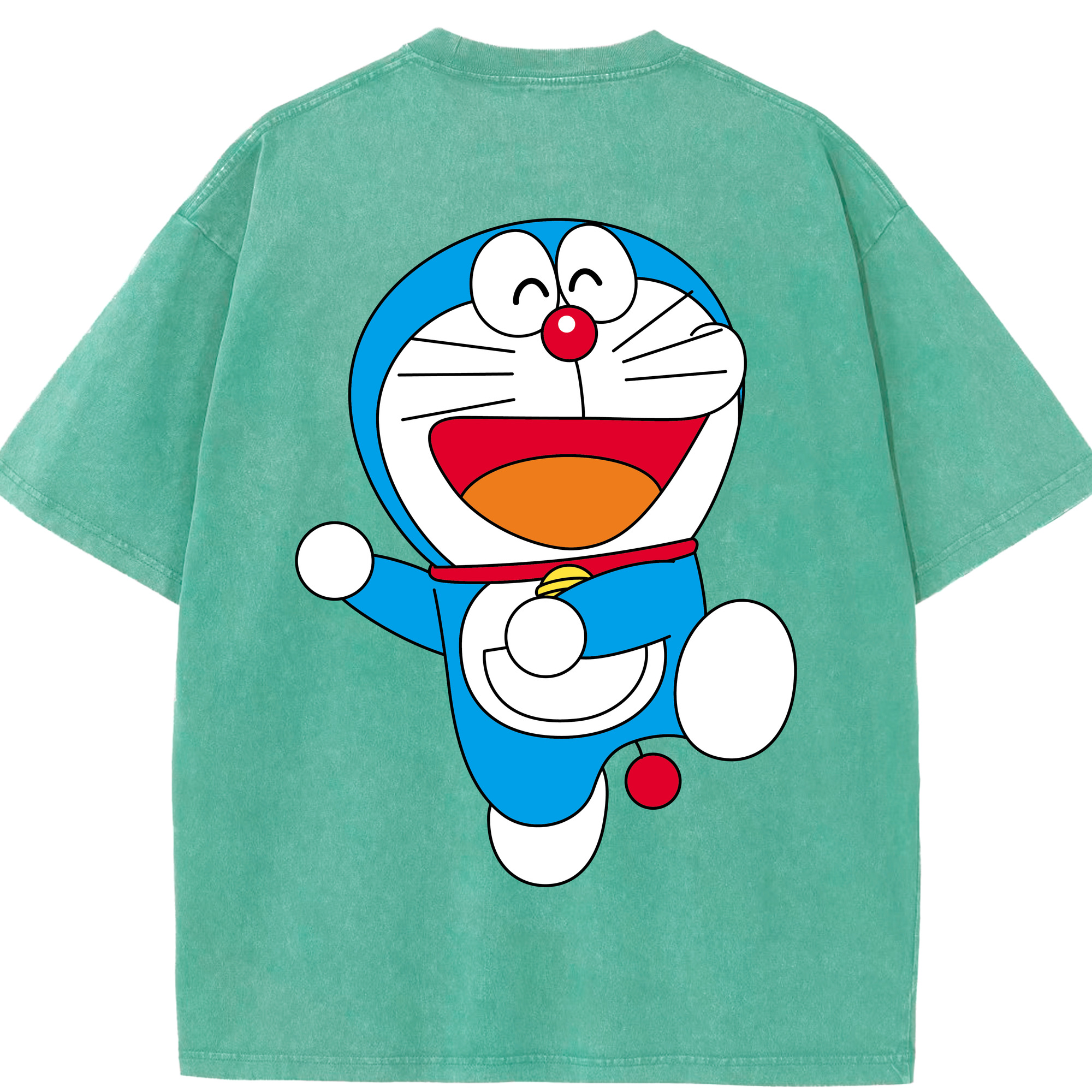 （画像用） ドラえもん Doraemon 綿100% ヴィンテージ風 半袖Tシャツ（背面プリント）